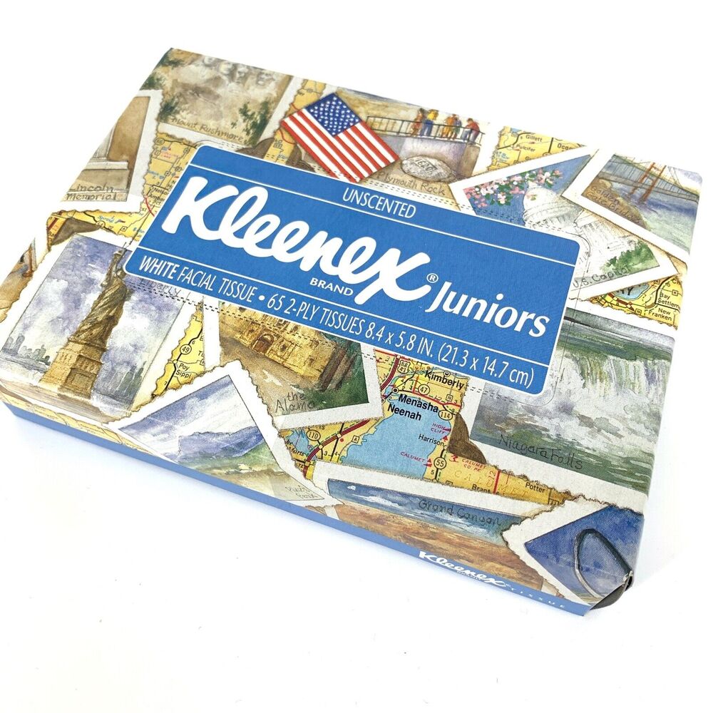 VTG NOS Kleenex Tissue Box Juniors Travel One Box